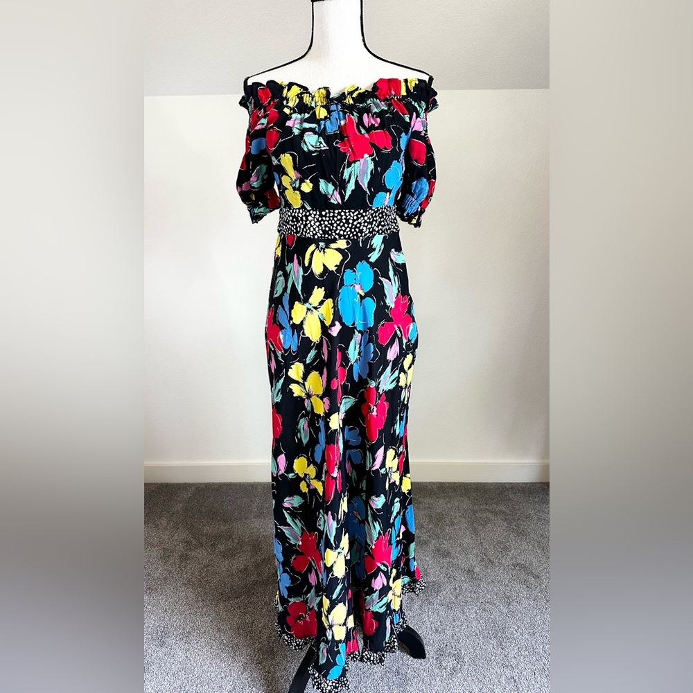 RIXO TARGET Floral Off The Shoulder Puff Sleeve Dress plus size 2